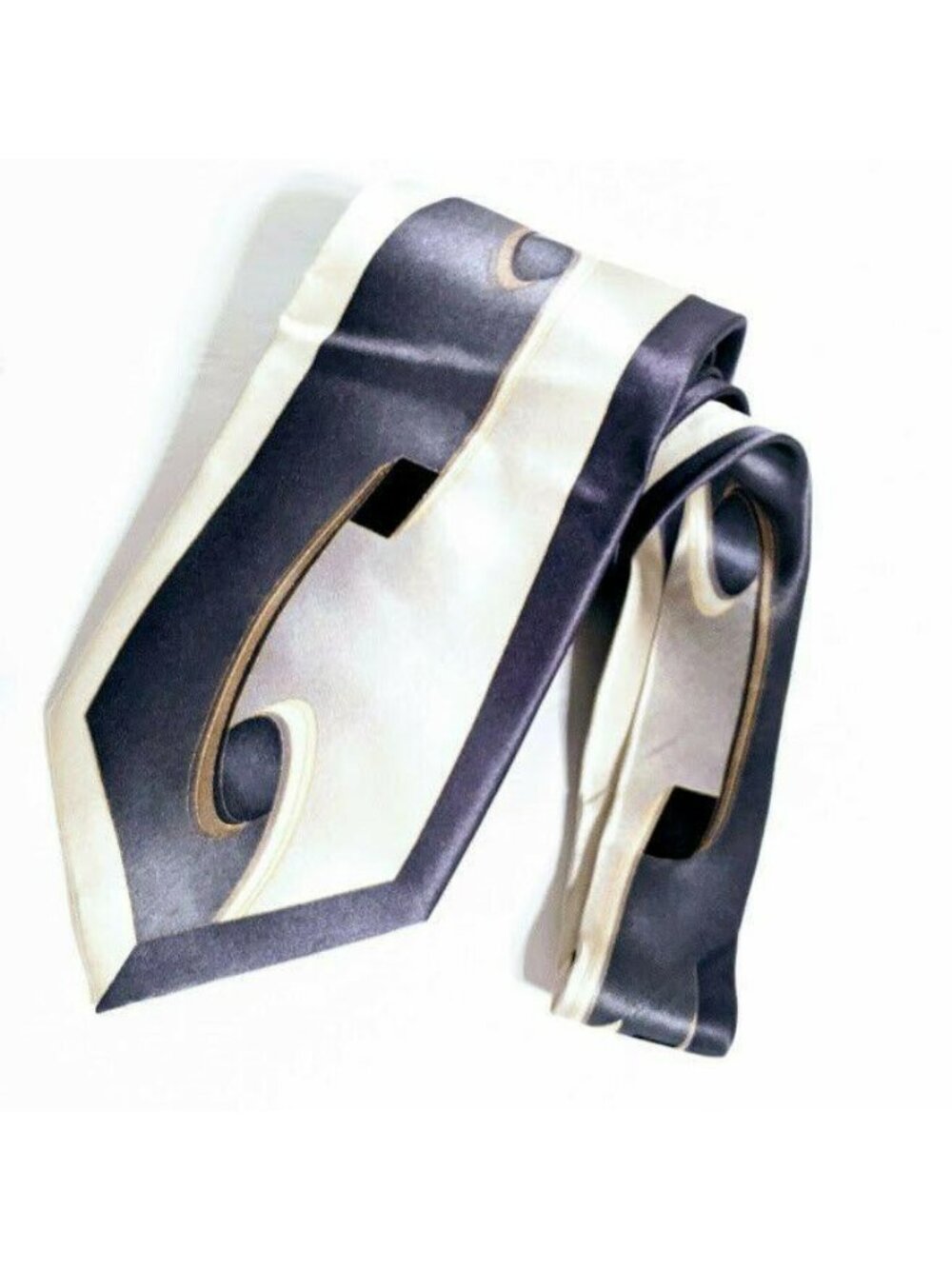 Men's Il Canto Italian Designer Gray Gold Neck Tie
